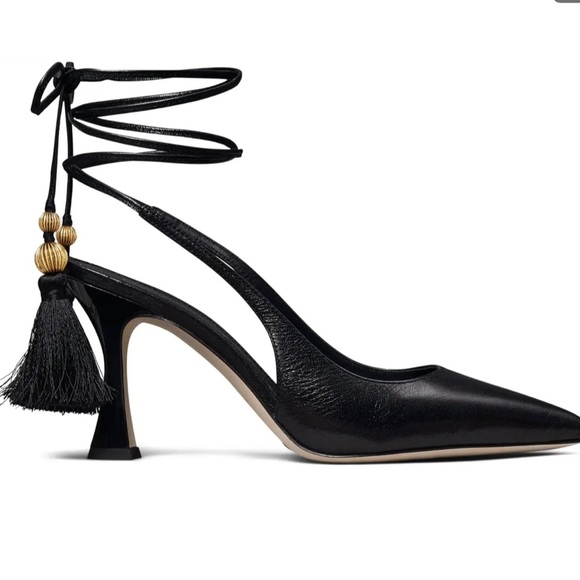 Brand New Tory Burch Capri Wrap Pump in Black - Size 7 Medium. - Picture 2 of 3